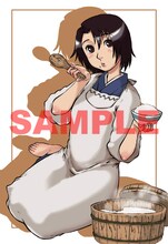 アサミ・マート「木造迷宮」1巻購入特典のポストカード。同作のフェア用単行本オビには村田蓮爾が推薦コメントを寄せている。