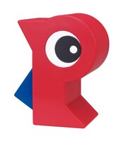 E賞「ソフビ貯金箱」のひとつ。パーマンバッジ型になっている。(C)藤子プロ