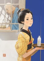 カサハラテツローが描いた「さらい屋五葉」トリビュートイラスト。(C)カサハラテツロー／小学館　IKKI