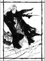 「竹光侍」8巻オビについた応募券で当たる特製ポスター。和紙独特の風合いがカッコいい。