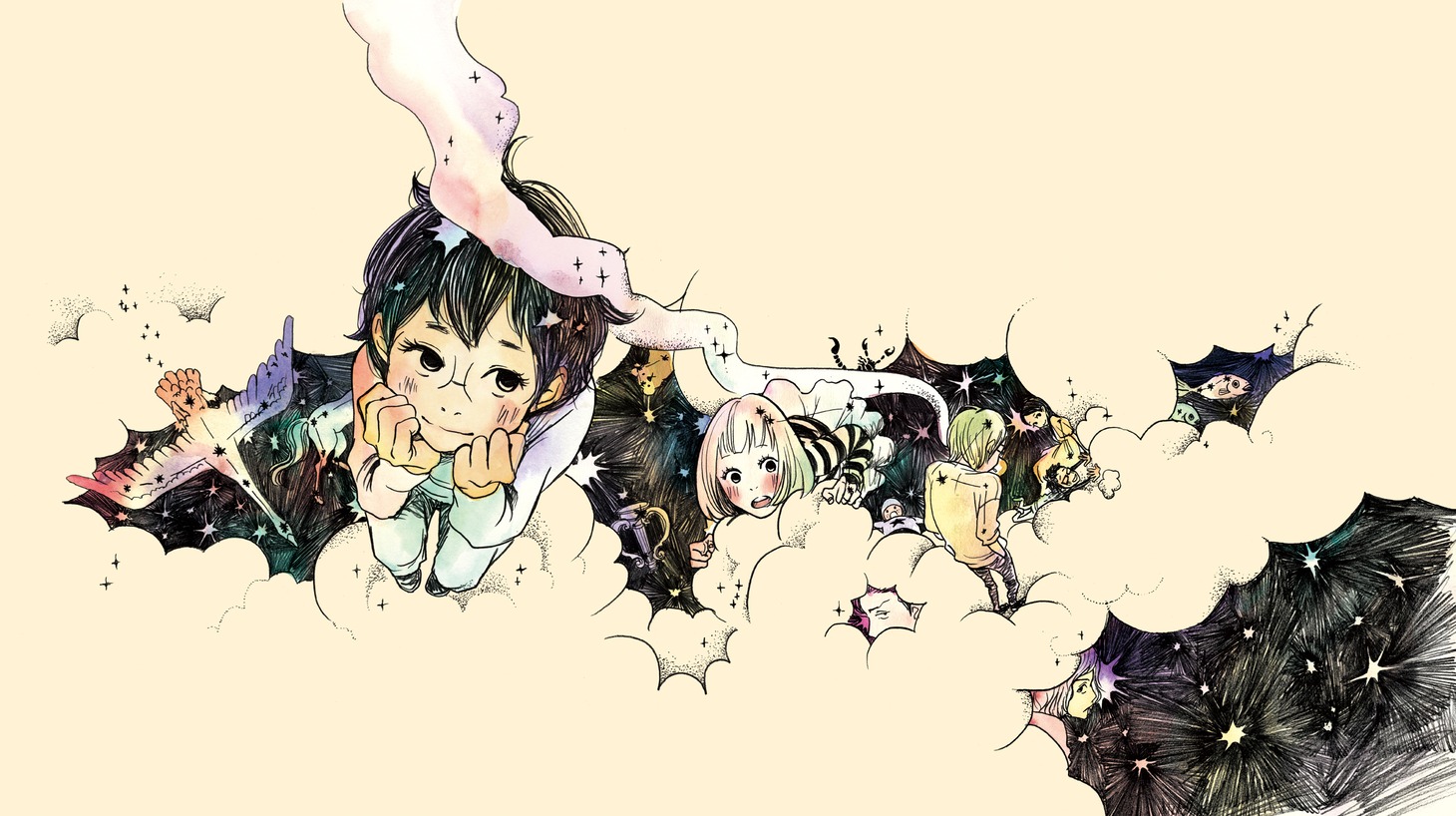 ねむようこ「午前3時の危険地帯」1巻のカバーイラスト。