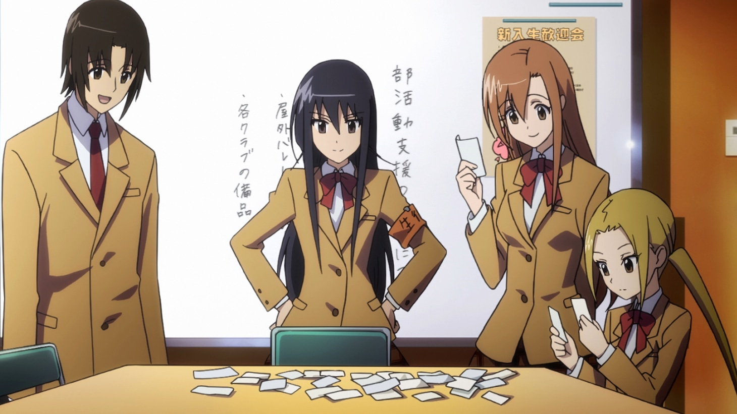アニメ「生徒会役員共」場面写真。（C）氏家ト全・講談社／桜才学園生徒会室