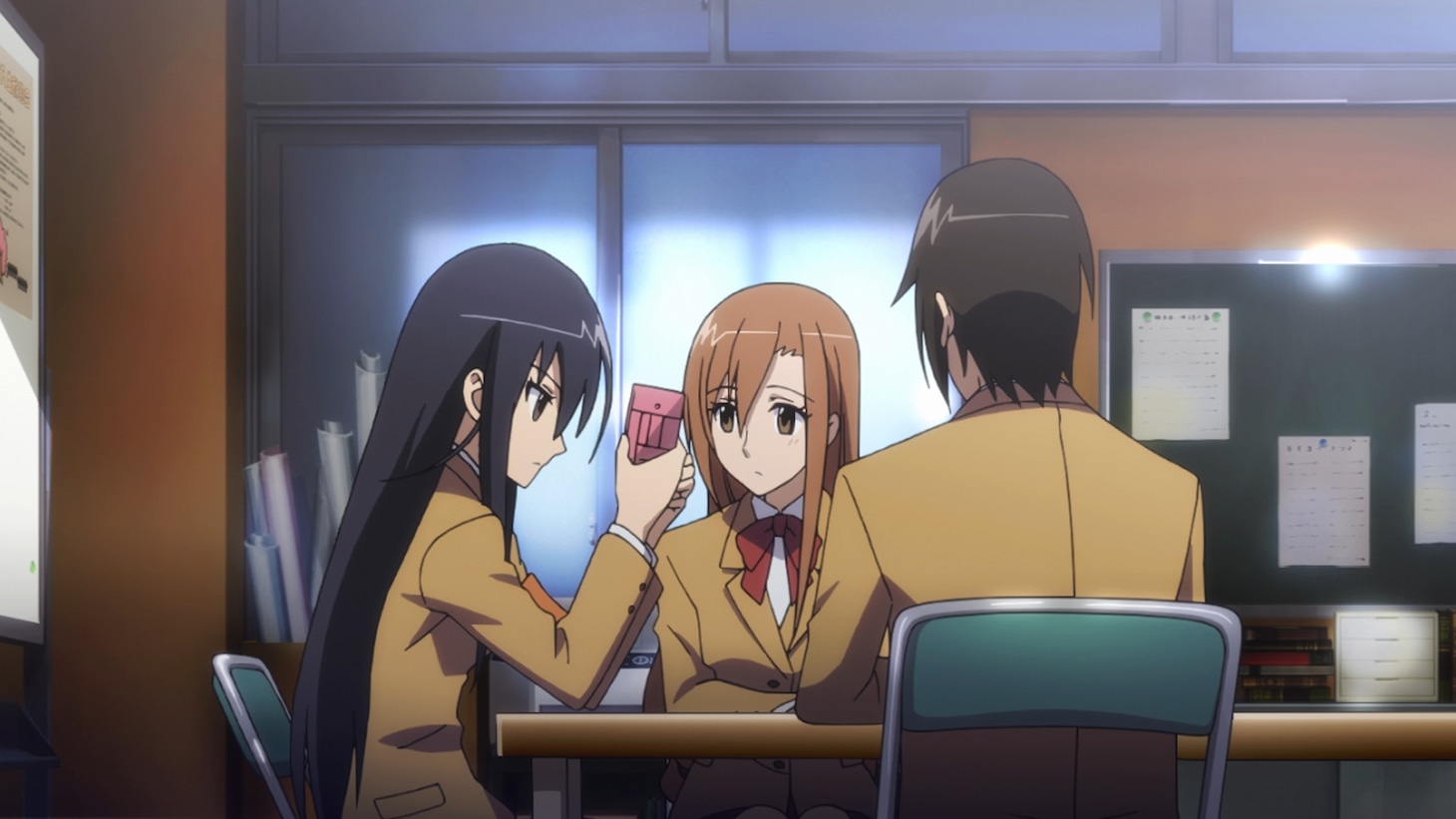 アニメ「生徒会役員共」場面写真。（C）氏家ト全・講談社／桜才学園生徒会室