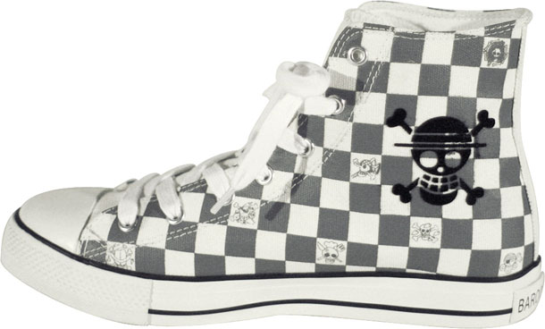 「海賊旗」モデルのスニーカー側面内側。(C)尾田栄一郎／集英社・フジテレビ・東映アニメーション