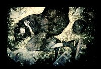 浅田が中原中也記念館館報に寄せたイラスト「lyrical murderer」。