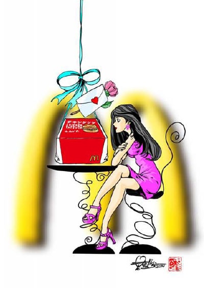 モンキー・パンチの作品「マックな憩い」