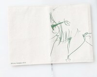 魚喃キリコが製作したブックカバー、見開き。