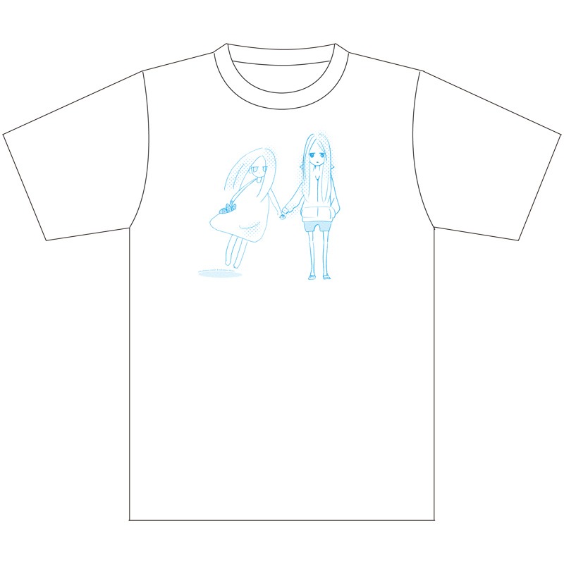 中村光とやくしまるえつこによるコラボレーションTシャツ。（C）Hikaru Nakamura／SQUARE ENIX　（C）中村光／スクウェアエニックス・荒川UB製作委員会　（C）Yakushimaru Etsuko