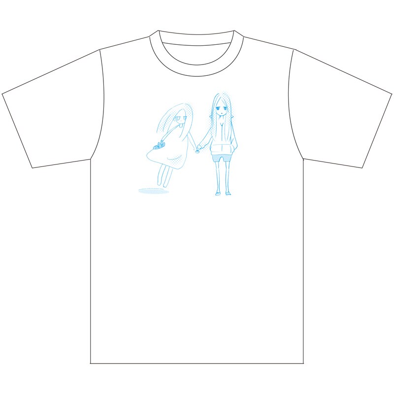 中村光とやくしまるえつこによるコラボレーションTシャツ。(C)Hikaru Nakamura/SQUARE ENIX (C)中村光/スクウェアエニックス・荒川UB製作委員会 (C)Yakushimaru Etsuko