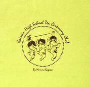 グリーンTシャツのプリントアップ。