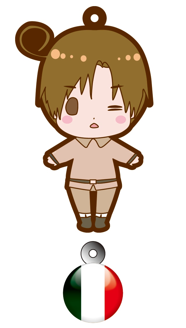 アニメイト特典、ロマーノのラバーストラップ。(C)2008 HIMARUYA HIDEKAZ／GENTOSHA COMICS INC.