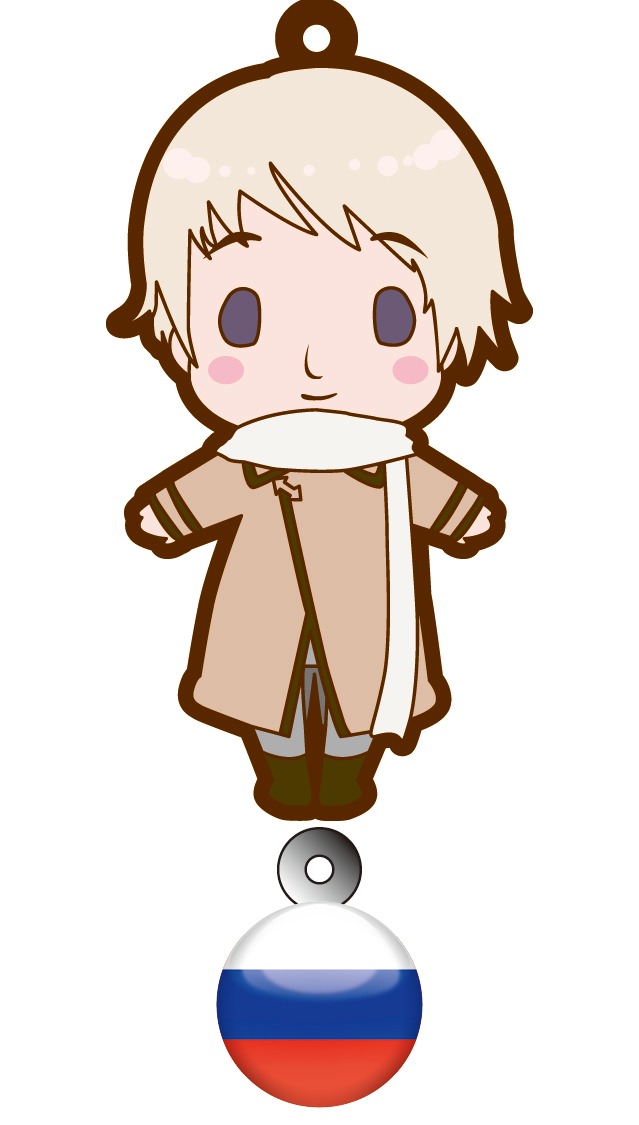 ロシアのラバーストラップ。(C)2008 HIMARUYA HIDEKAZ／GENTOSHA COMICS INC.