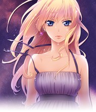 小山鹿梨子の新連載「シェリル～キス・イン・ザ・ギャラクシー～」カット。少女マンガタッチで描かれるシェリルが新鮮だ。