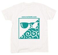 とり・みき公式サイト「torimiki.com」のトップ画像をプリントしたTシャツ「とり・みき」。