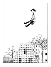 「西岡兄妹原画展」DMイラスト