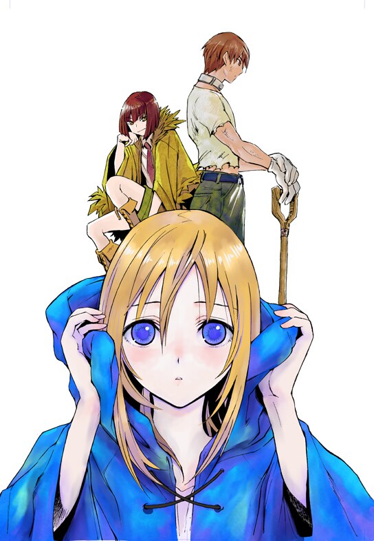 新井円侍原作・mebaeキャラクター原案による、大岩ケンジの新連載「シュガーダーク 埋められた闇と少女」カット。