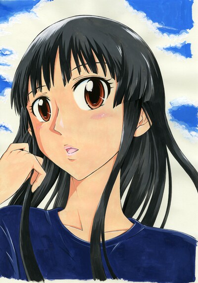 藪野続久の新連載「マナゴコロ」カット。