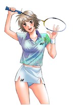 咲香里「はじめてだってば！」カット。主人公は「スマッシュ！」に引き続きバドミントン部という設定。