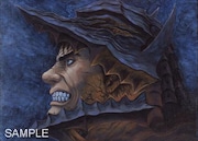 ガッツの表情が3D技術によってド迫力に！展示される「ベルセルク」のイラスト。（C）2010 三浦建太郎・スタジオ我画