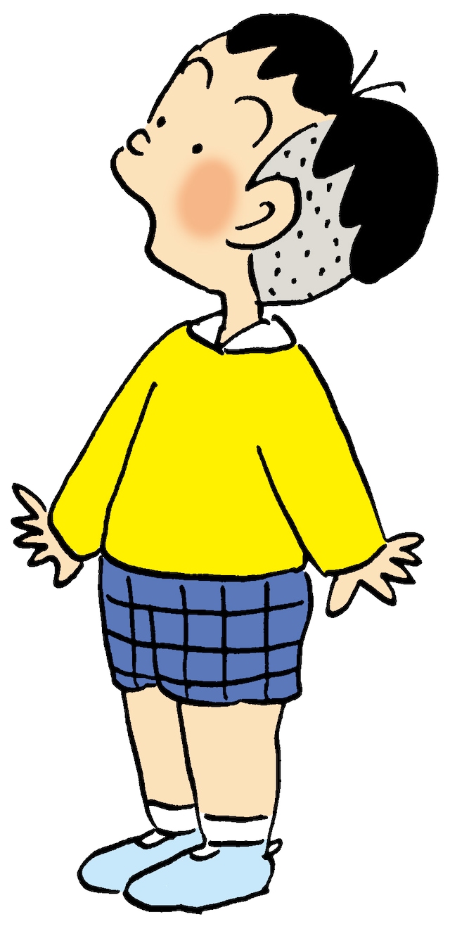 等身大コボちゃんは、105センチメートル。