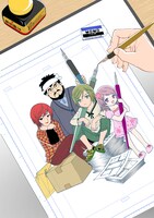 大島永遠「まんがかぞく 一家4人全員マンガ家！」カット