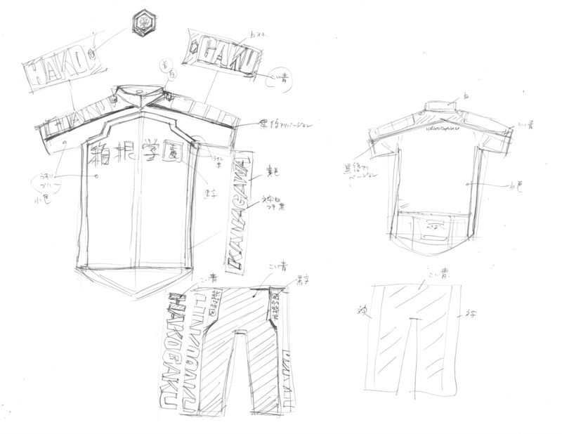 渡辺による直筆のラフ画