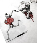 「脳」の部分だけがワンポイントカラーで。GUNNM［White］(C) YUKITO KISHIRO / SHUEISHA