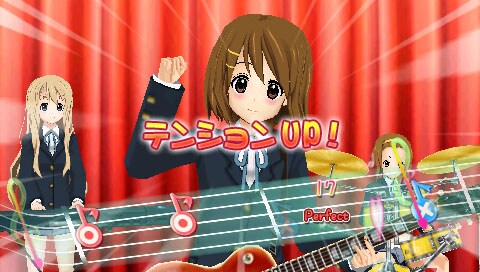 「けいおん！ 放課後ライブ!!」より。（C）SEGA （C）かきふらい・芳文社/桜高軽音部