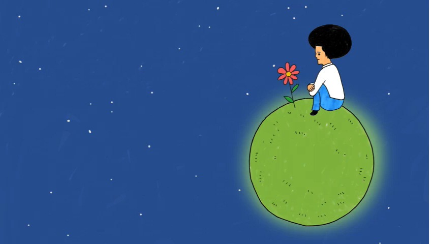 「メカ☆アフロくん」オープニングカット（C）花くまゆうさく/クリエイティブアクザ/ハピネット