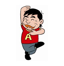 赤塚不二夫をキャラクター化したイラスト。