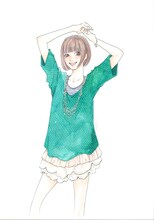 プレゼントされる複製原画。いくえみ綾による2010年4月号表紙イラスト。