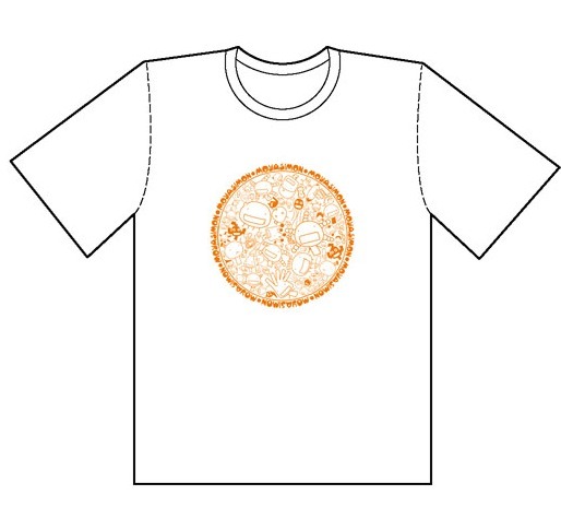 無数の菌たちが密集した、「もやしもん」Tシャツの白。（C）石川雅之／講談社