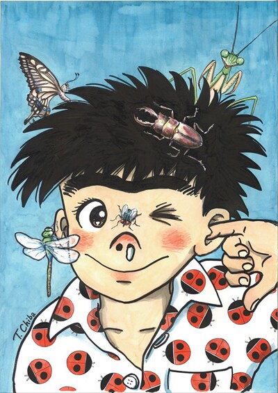 展示作品から「Friend（友達）／ちばてつや」。