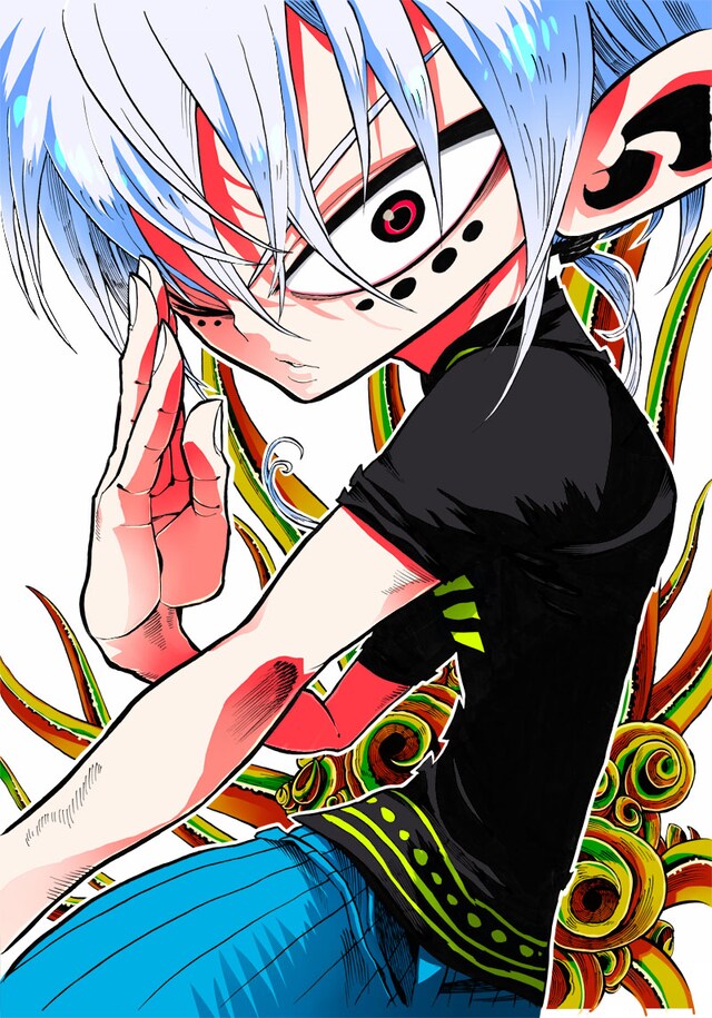 中山敦支の読み切り「ねじまきカギュー」扉絵より。