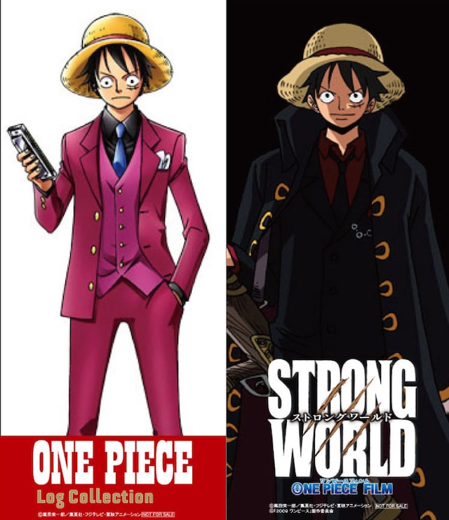 配布されるしおり「ルフィ」。リバーシブルで、片面は尾田によるイラスト、もう片面は「ONE PIECE FILM STRONG WORLD」のイラストが。（Ｃ）尾田栄一郎／集英社・フジテレビ・東映アニメーション