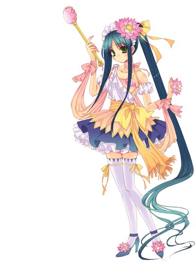 七瀬による「うち水っ娘大集合！2010」メインビジュアル。蓮の花をイメージして描かれた。(C) Aoi　Nanase all rights reserved.