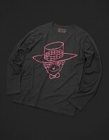 HEAVEN'S DOOR Long Sleeve T-Shirt［Black (Pink)］(C)LUCKY LAND COMMUNICATIONS / SHUEISHA