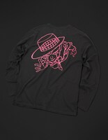 HEAVEN'S DOOR Long Sleeve T-Shirt［Black (Pink)］(C)LUCKY LAND COMMUNICATIONS / SHUEISHA