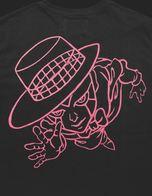 HEAVEN'S DOOR Long Sleeve T-Shirt［Black (Pink)］(C)LUCKY LAND COMMUNICATIONS / SHUEISHA