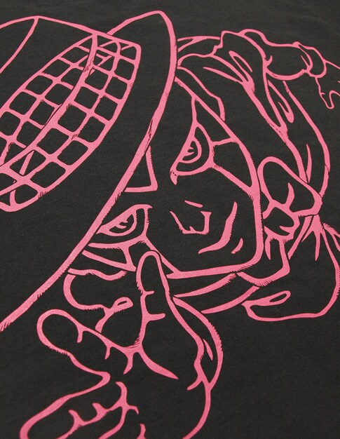 岸辺露伴が作中で宙に描いたビジョンをプリントした「HEAVEN'S DOOR」。こちらは背面。(C)LUCKY LAND COMMUNICATIONS / SHUEISHA