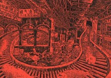 逆柱いみりの作品。真ん中描かれた金魚がナビゲーター役だ。