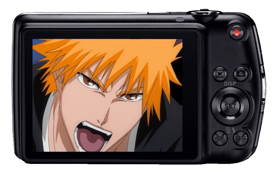 「BLEACH×EXILIM」起動画面の1シーン。（C）久保帯人／集英社・テレビ東京・dentsu・ぴえろ