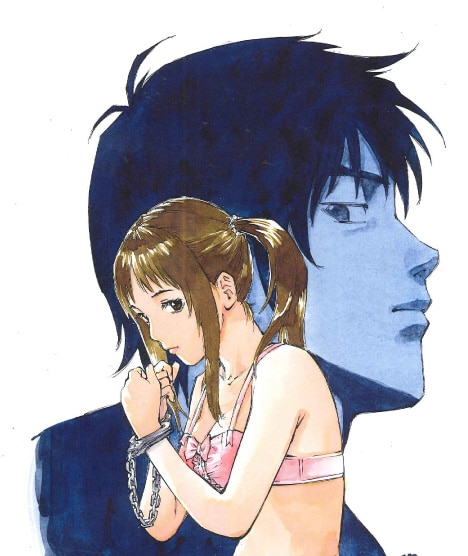 我孫子武丸原作・西崎泰正作画「監禁探偵」カット。