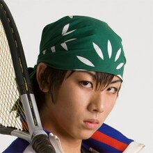 海堂薫役の池岡亮介。（Ｃ）許斐 剛／集英社・ＮＡＳ・テニスの王子様プロジェクト　（Ｃ）許斐 剛／集英社・テニミュ製作委員会