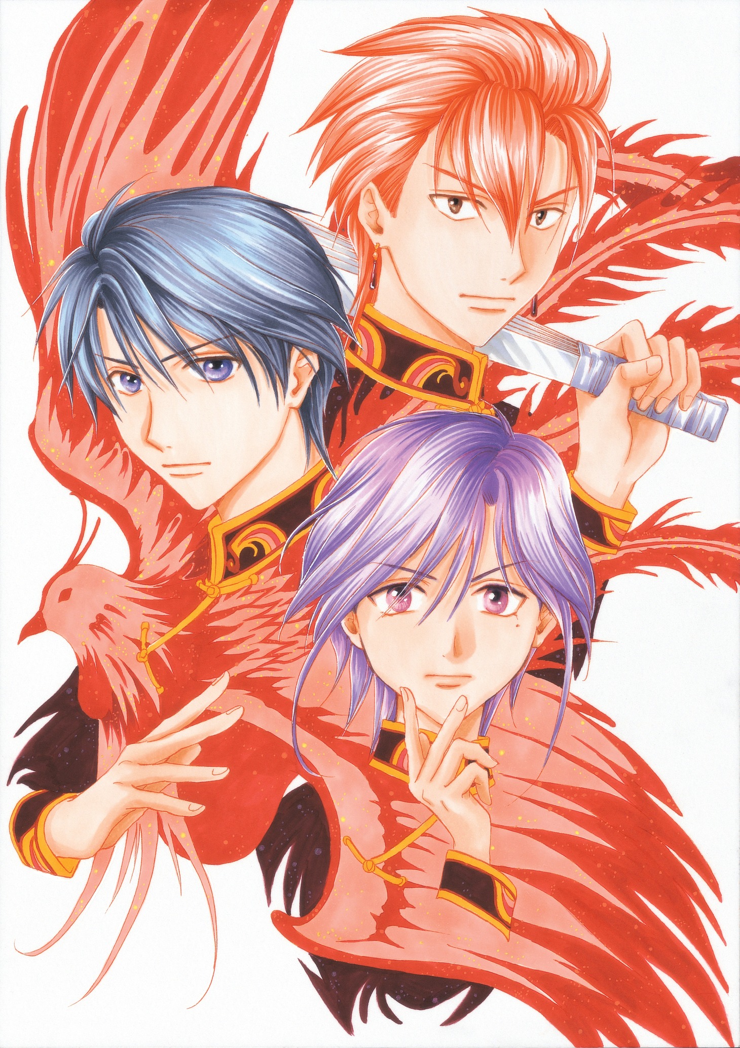 「OVA-BOX」のBOXに使用される、渡瀬描き下ろしイラスト。（ｃ）渡瀬悠宇／小学館・ぴえろ 1995（ｃ）1996 渡瀬悠宇／小学館・バンダイビジュアル・ぴえろ・ムービック（ｃ）1997 渡瀬悠宇／小学館・バンダイビジュアル・ぴえろ・ムービック