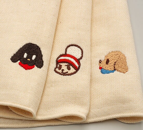 まめつぶ屋で販売されるタオル3枚セット。手触り抜群だ。1890円。