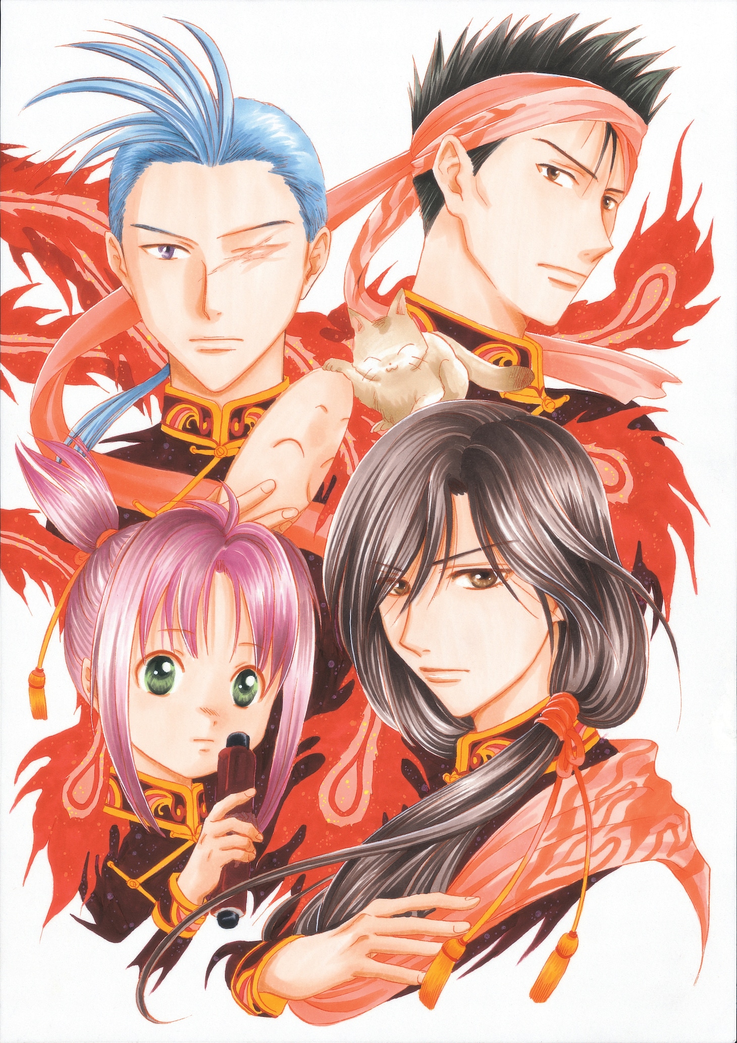 「OVA-BOX」のBOXに使用される、渡瀬描き下ろしイラスト。（ｃ）渡瀬悠宇／小学館・ぴえろ 1995（ｃ）1996 渡瀬悠宇／小学館・バンダイビジュアル・ぴえろ・ムービック（ｃ）1997 渡瀬悠宇／小学館・バンダイビジュアル・ぴえろ・ムービック