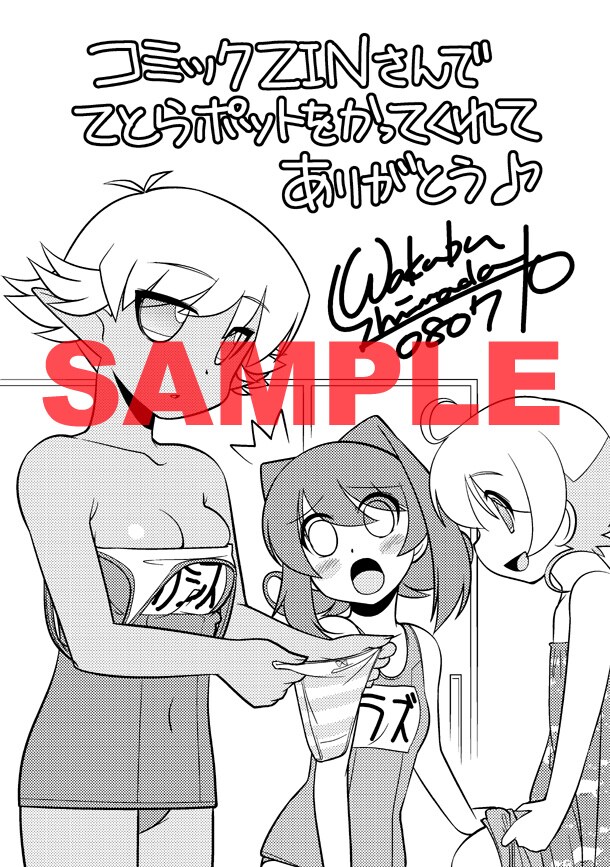 COMIC ZIN特典ペーパー。