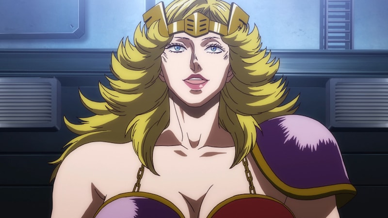 2期から登場するキャラクター・アマゾネス。ガチムチだ。(c)中村光／スクウェア・エニックス・荒川UB製作委員会