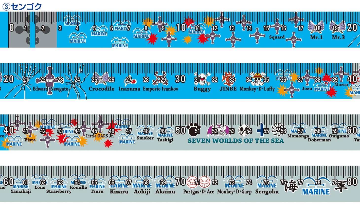 「電伝虫メジャー センゴク」メジャー部分は、「マリンフォードの戦い」をイメージしたデザイン。(C)尾田栄一郎／集英社・フジテレビ・東映アニメーション